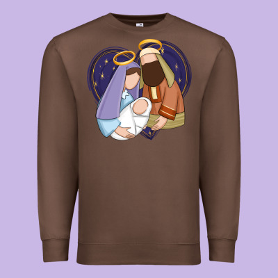 Holy Night Jesus Birth Premium Sweatshirt Designed By Zillion Design Studio