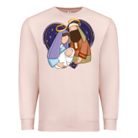 Pale Pink holy night jesus birth Premium Sweatshirt - Zillion Design Studio