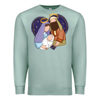 Seafoam holy night jesus birth Premium Sweatshirt - Zillion Design Studio