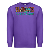Purple home sweet home Premium Sweatshirt - texasbilliewilder