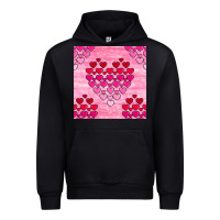 Black valentines day hearts seamless pattern Urban Hoodie - BundleAndBundleShop