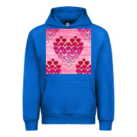 Cobalt valentines day hearts seamless pattern Urban Hoodie - BundleAndBundleShop