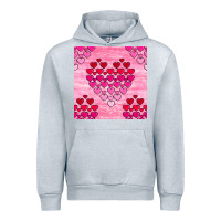 Heather Grey valentines day hearts seamless pattern Urban Hoodie - BundleAndBundleShop