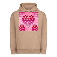 Pigment Burro valentines day hearts seamless pattern Urban Hoodie - BundleAndBundleShop