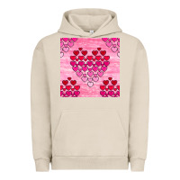 Pigment French Oak valentines day hearts seamless pattern Urban Hoodie - BundleAndBundleShop