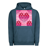 Valentines Day Hearts Seamless Pattern Urban Hoodie | Teevron