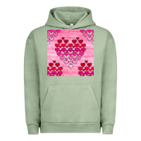 Pigment Oil Green valentines day hearts seamless pattern Urban Hoodie - BundleAndBundleShop