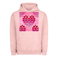 Pigment Salmon valentines day hearts seamless pattern Urban Hoodie - BundleAndBundleShop