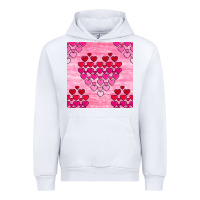 White valentines day hearts seamless pattern Urban Hoodie - BundleAndBundleShop