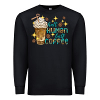 Black half human half coffee Premium Sweatshirt - texasbilliewilder