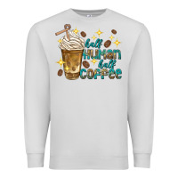Dove Grey half human half coffee Premium Sweatshirt - texasbilliewilder