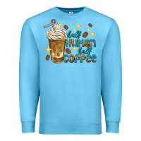 Ocean Blue half human half coffee Premium Sweatshirt - texasbilliewilder
