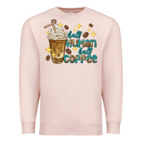 Pale Pink half human half coffee Premium Sweatshirt - texasbilliewilder