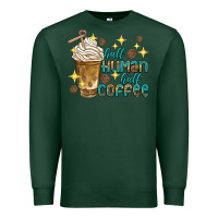 Sports Green half human half coffee Premium Sweatshirt - texasbilliewilder