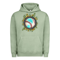 Pigment Oil Green baseball gemstone sunflower Urban Hoodie - JahusDesignShop