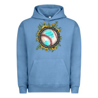 Pigment Pebble Blue baseball gemstone sunflower Urban Hoodie - JahusDesignShop