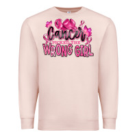 Pale Pink cancer picked the wrong girl Premium Sweatshirt - RanaPortraitStore