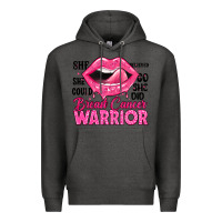 Charcoal Heather breast cancer warrior lips Premium Hoodie - JahusDesignShop