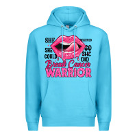 Ocean Blue breast cancer warrior lips Premium Hoodie - JahusDesignShop