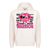 Pale Pink breast cancer warrior lips Premium Hoodie - JahusDesignShop
