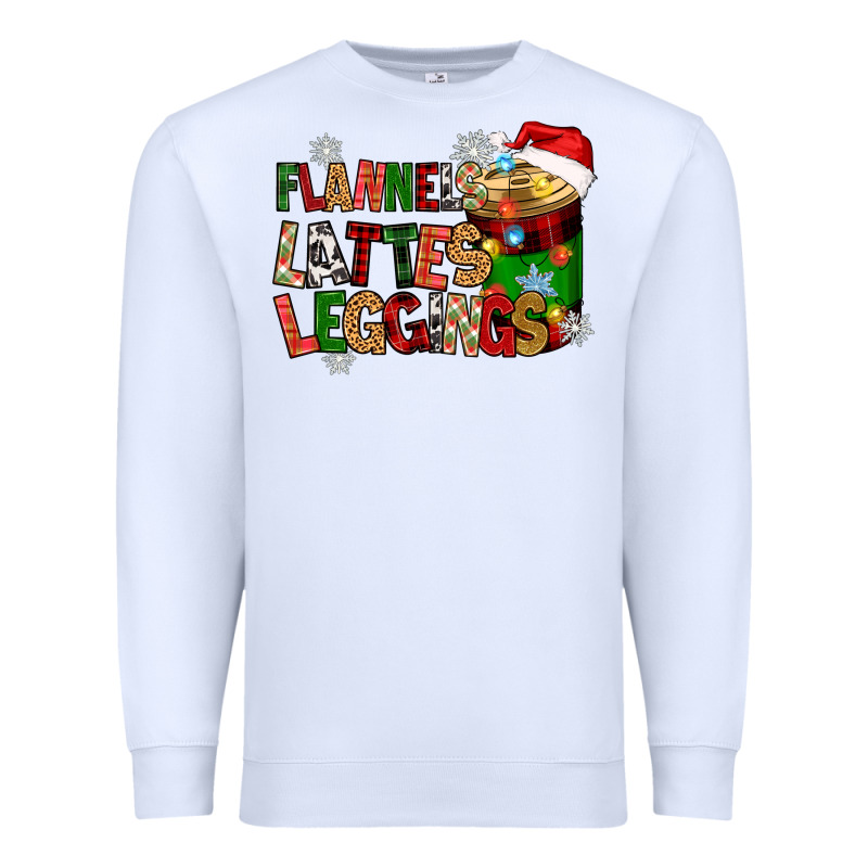 Flannels Lattes Premium Sweatshirt by Zillion Design Studio | Teevron