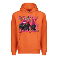 Carrot crush breast cancer monster truck with dinosaur Premium Hoodie - JahusDesignShop
