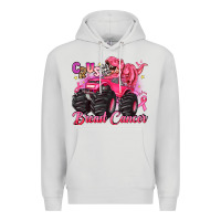 Dove Grey crush breast cancer monster truck with dinosaur Premium Hoodie - JahusDesignShop