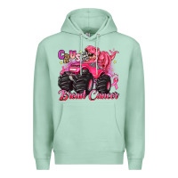 Seafoam crush breast cancer monster truck with dinosaur Premium Hoodie - JahusDesignShop