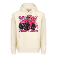 Tofu crush breast cancer monster truck with dinosaur Premium Hoodie - JahusDesignShop