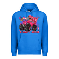 True Royal crush breast cancer monster truck with dinosaur Premium Hoodie - JahusDesignShop