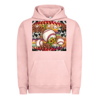 Pigment Salmon baseball leopard cowhide sunflower Urban Hoodie - JahusDesignShop
