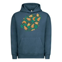 Pigment Midnight Navy christmas gingerbread cookies patch Urban Hoodie - BundleAndBundleShop