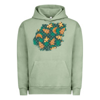 Pigment Oil Green christmas gingerbread cookies patch Urban Hoodie - BundleAndBundleShop