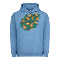 Pigment Pebble Blue christmas gingerbread cookies patch Urban Hoodie - BundleAndBundleShop