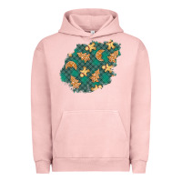 Pigment Salmon christmas gingerbread cookies patch Urban Hoodie - BundleAndBundleShop