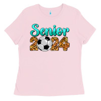 Bubblegum Pink soccer senior 2024 Ladies Tee - BarkalooDesign