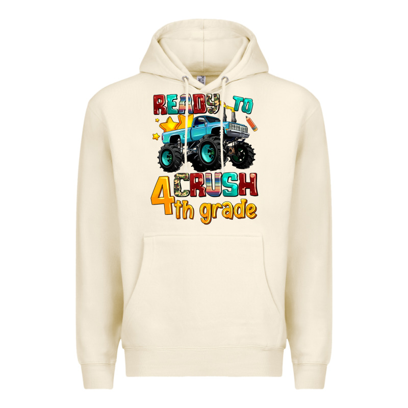 Ready To School Crush 4th Grade Premium Hoodie by AdoDesignShop | Teevron