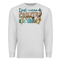 Dove Grey i just wanna do country Premium Sweatshirt - texasbilliewilder