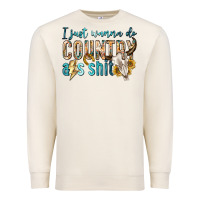 Sandshell i just wanna do country Premium Sweatshirt - texasbilliewilder