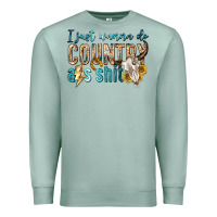 Seafoam i just wanna do country Premium Sweatshirt - texasbilliewilder