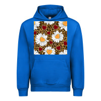 Cobalt valentines day daisy and leopard seamless pattern Urban Hoodie - BundleAndBundleShop