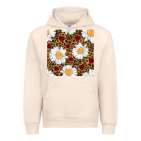 Sandshell valentines day daisy and leopard seamless pattern Urban Hoodie - BundleAndBundleShop