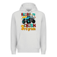 Dove Grey ready to school crush 3rd grade Premium Hoodie - AdoDesignShop