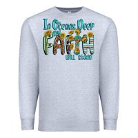 Heather Grey in oceans deep faith will stand Premium Sweatshirt - texasbilliewilder