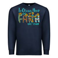 Navy in oceans deep faith will stand Premium Sweatshirt - texasbilliewilder