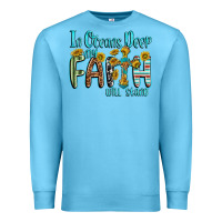 Ocean Blue in oceans deep faith will stand Premium Sweatshirt - texasbilliewilder