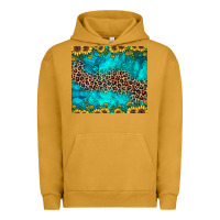 Pigment Peanut Butter leopard turquoise sunflower Urban Hoodie - JahusDesignShop