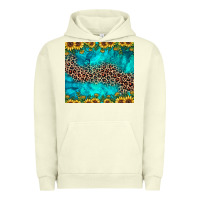 Pigment Pistachio leopard turquoise sunflower Urban Hoodie - JahusDesignShop