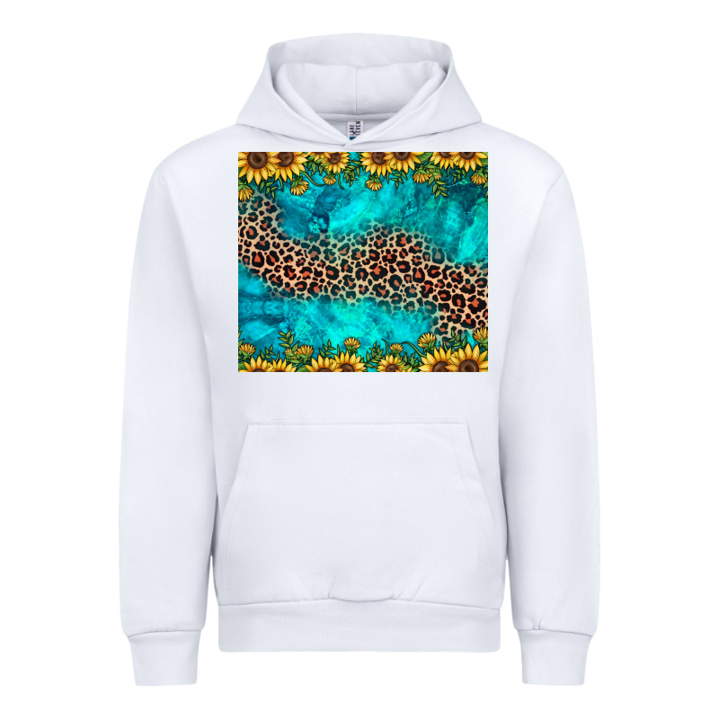 Leopard Turquoise Sunflower Urban Hoodie by JahusDesignShop | Teevron