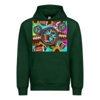 Forest Green football tie dye gemstone sunflower Urban Hoodie - JahusDesignShop